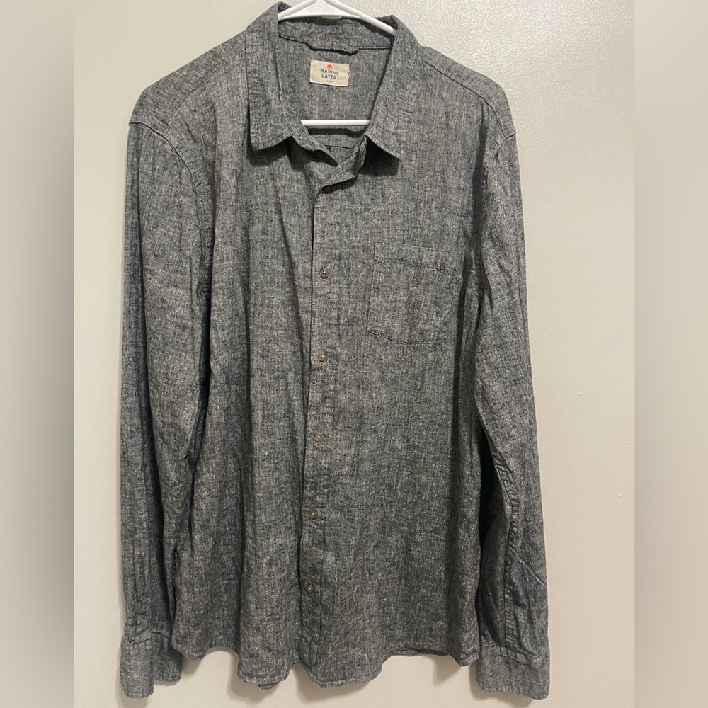 Marine Layer Charcoal Button-Down Shirt
